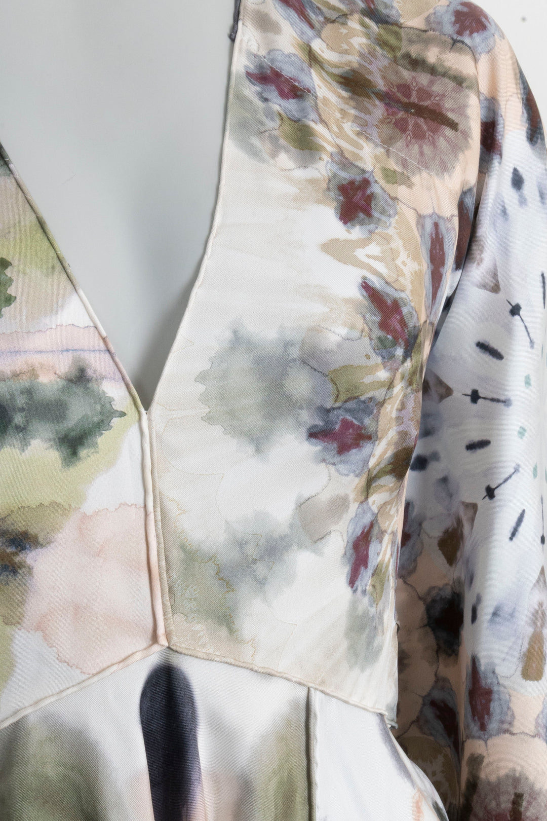 CHRISTIAN DIOR Watercolor Dress Silk Multicolor