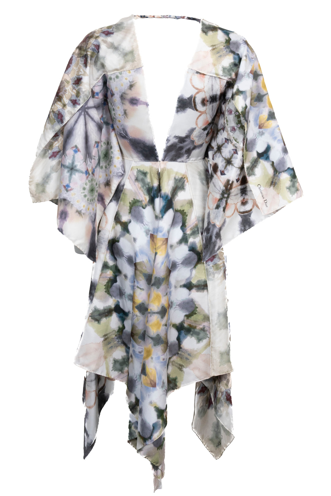 CHRISTIAN DIOR Watercolor Dress Silk Multicolor