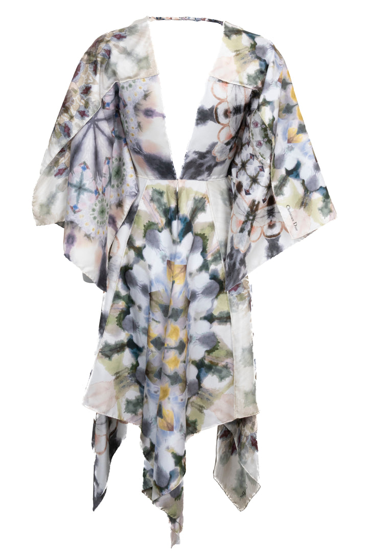 CHRISTIAN DIOR Watercolor Dress Silk Multicolor