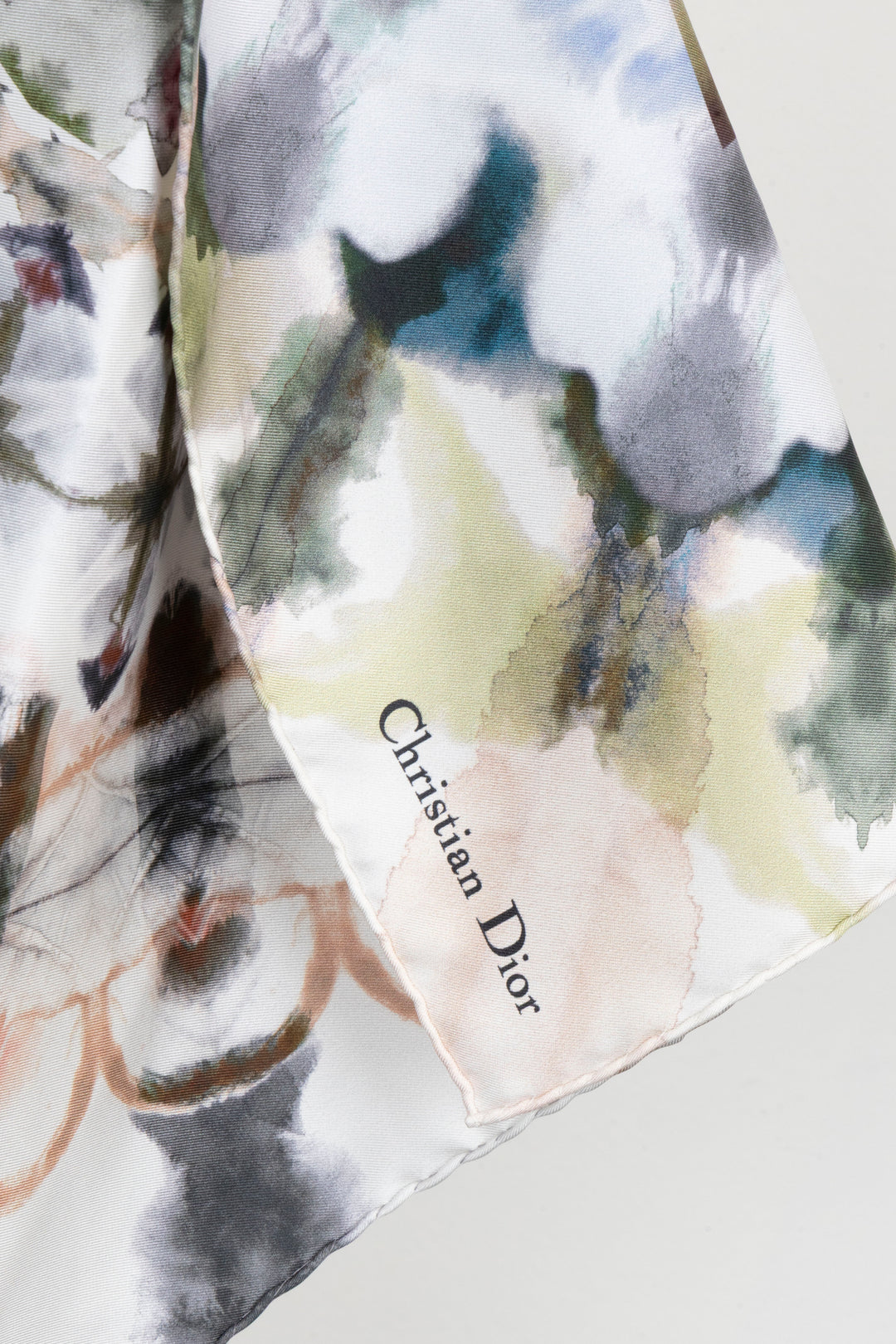 CHRISTIAN DIOR Watercolor Dress Silk Multicolor