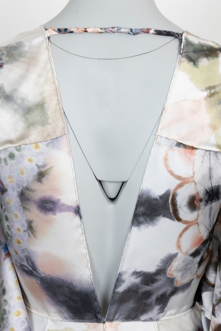 CHRISTIAN DIOR Watercolor Dress Silk Multicolor