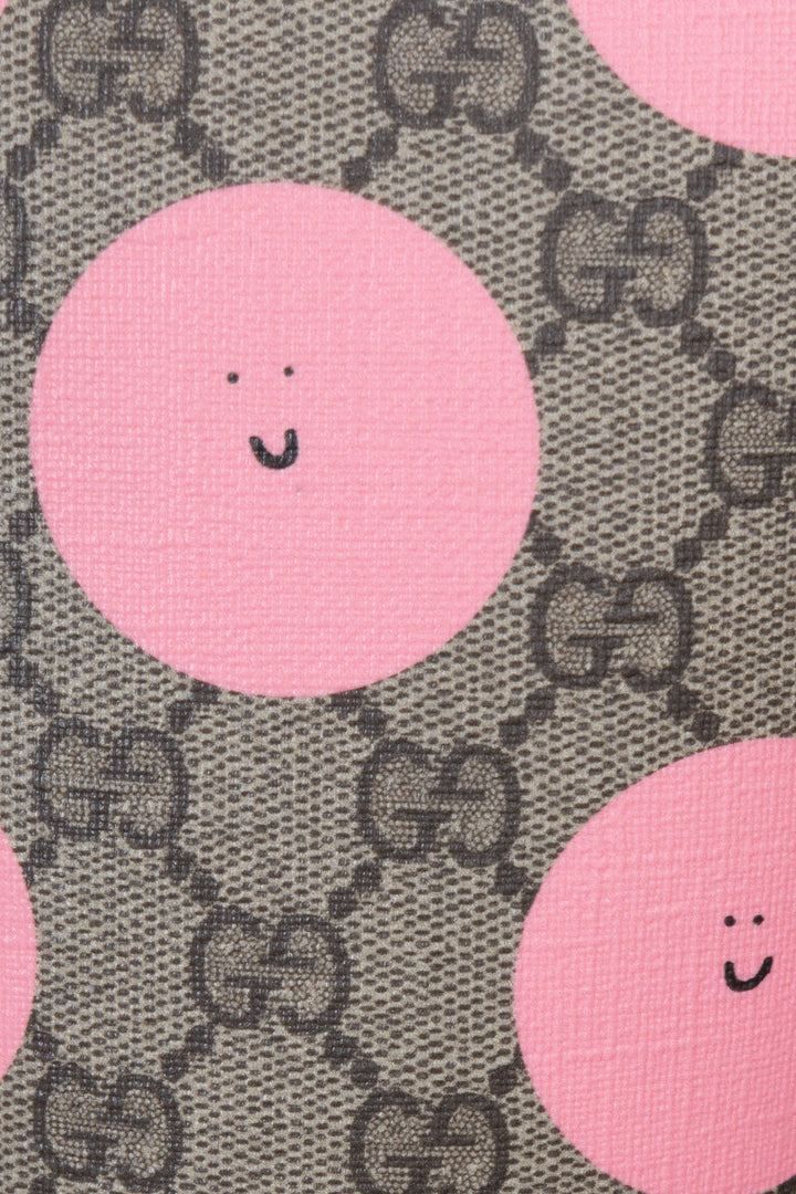 Sac GG Supreme Smile imprimé toile GUCCI rose jaune