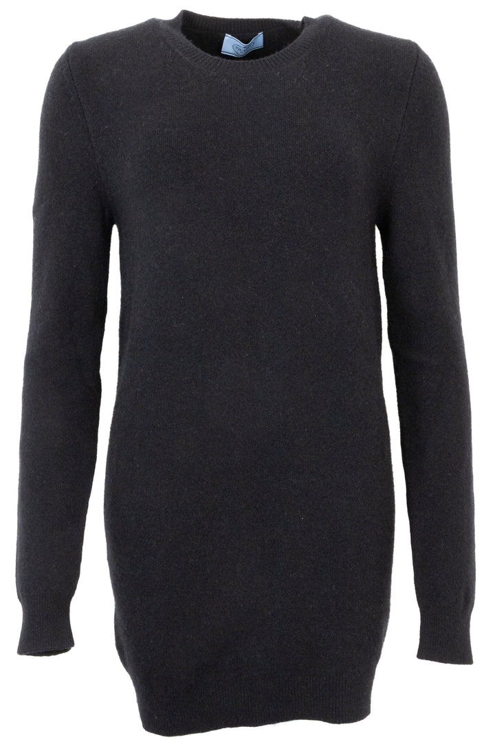 PRADA 2020 Long pull en maille cachemire noir