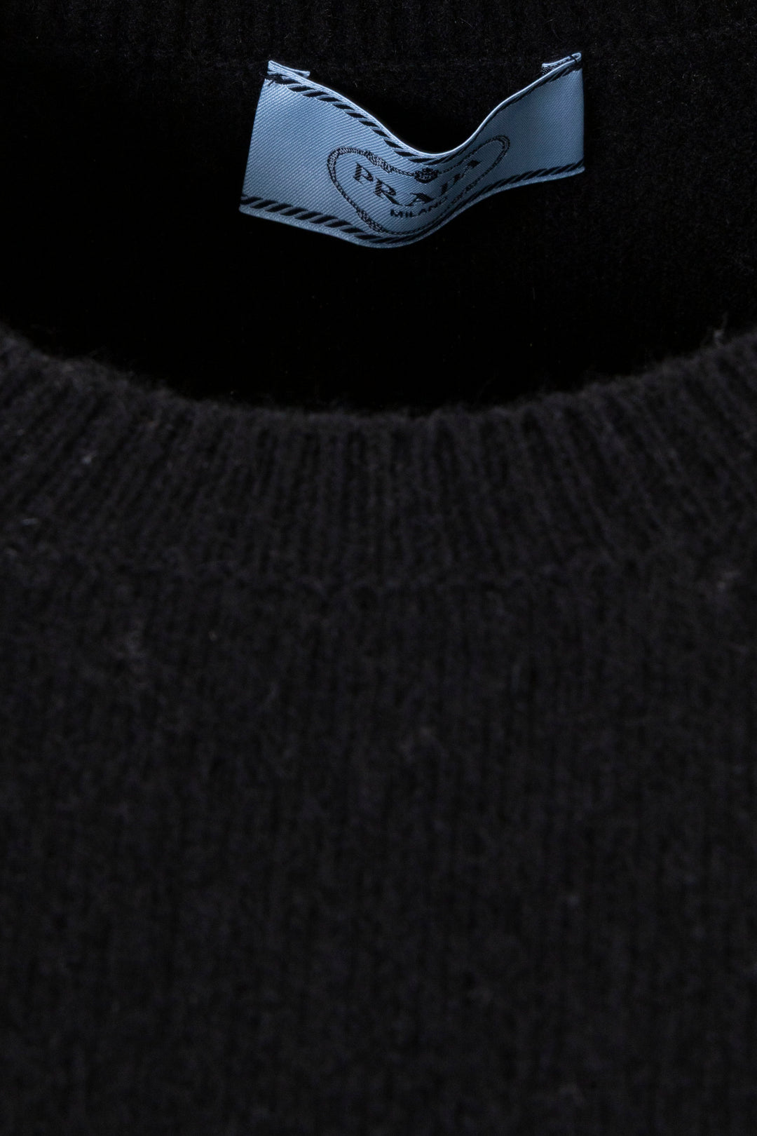 PRADA 2020 Long pull en maille cachemire noir