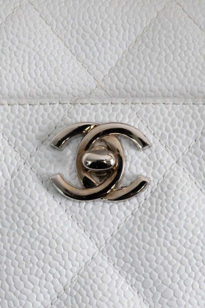 CHANEL Shoulder Bag Caviar White