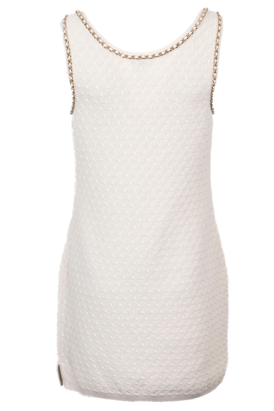 CHANEL 2022 Robe en maille sans manches Cachemire Ivoire