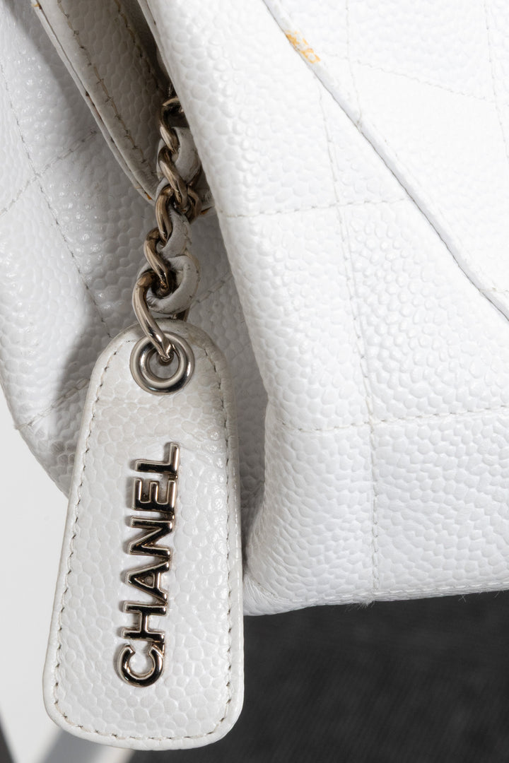 CHANEL Shoulder Bag Caviar White