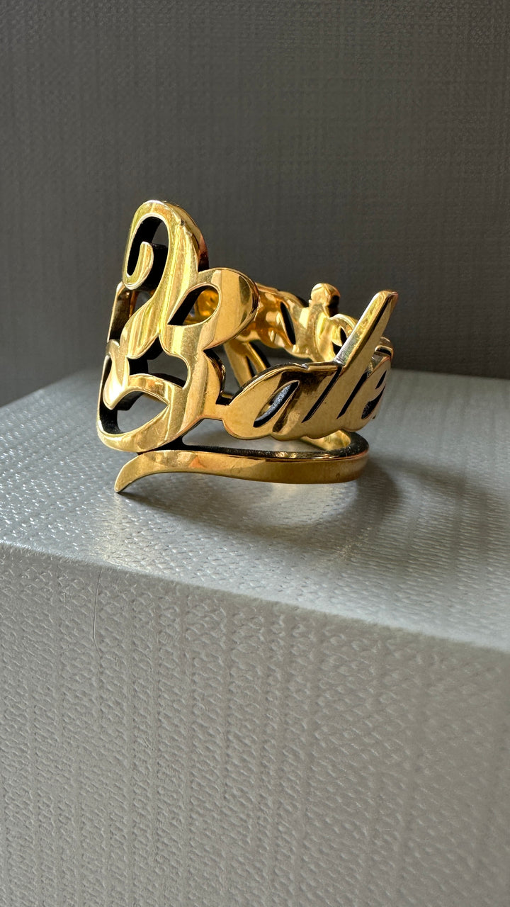 BALENCIAGA Typo Ring Gold