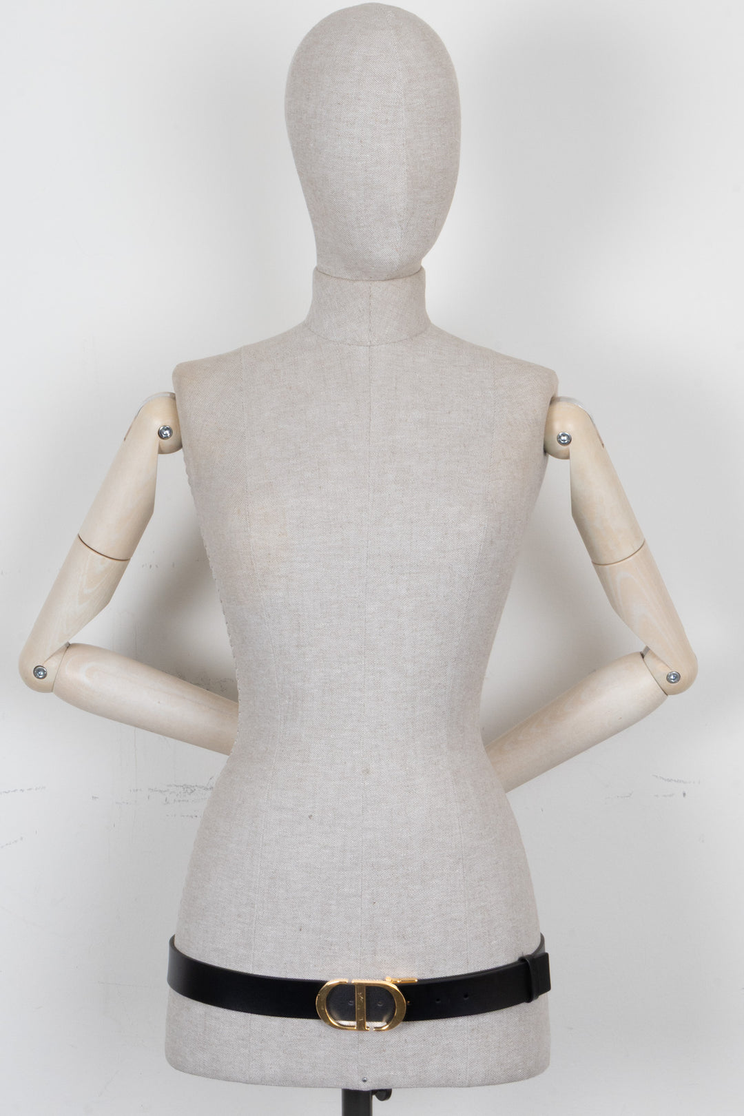 Ceinture réversible CHRISTIAN DIOR 30 Montaigne en cuir noir