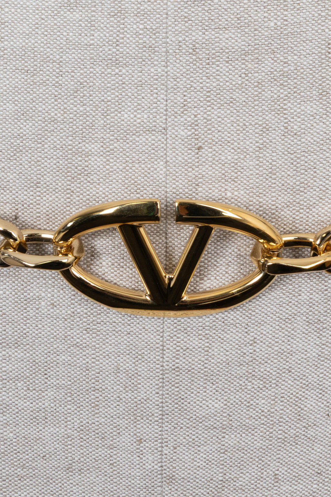 Ceinture de taille VALENTINO VLogo Signature Chain Cuir Doré