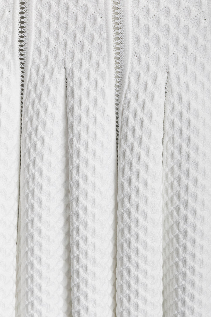 Robe évasée en maille blanche ALAIA