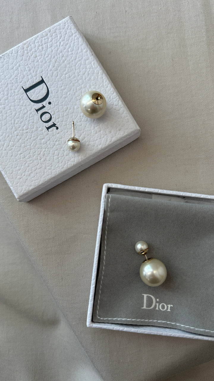 CHRISTIAN DIOR Tribale Earrings Pearl