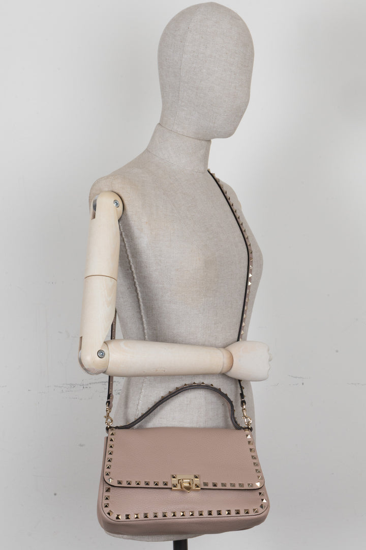 VALENTINO Rockstud Shoulder Bag Nude