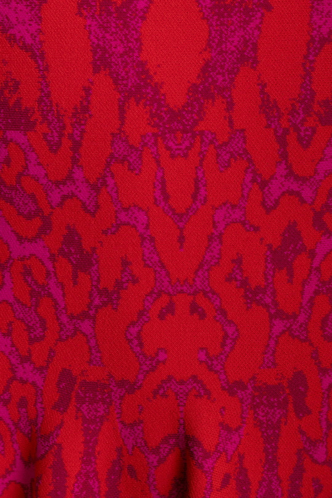 ALEXANDER MCQUEEN Flared Dress Red Fuchsia