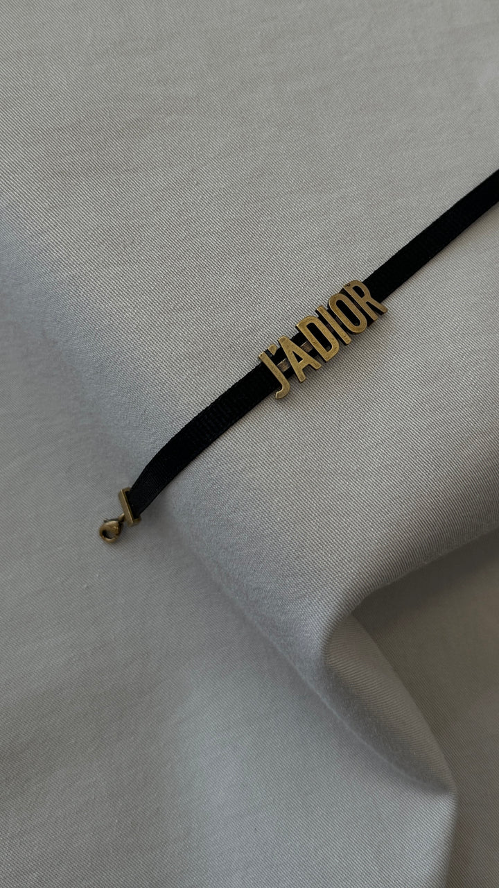 CHRISTIAN DIOR J`Adior Choker Black Gold