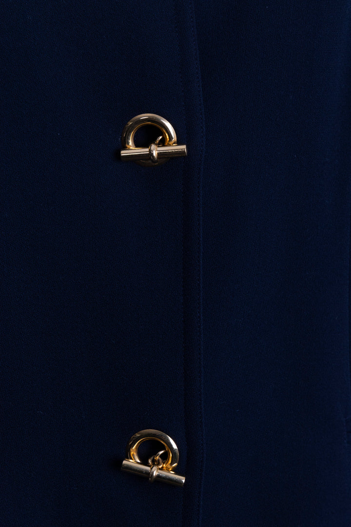 Veste à brandebourgs HERMÈS bleu marine