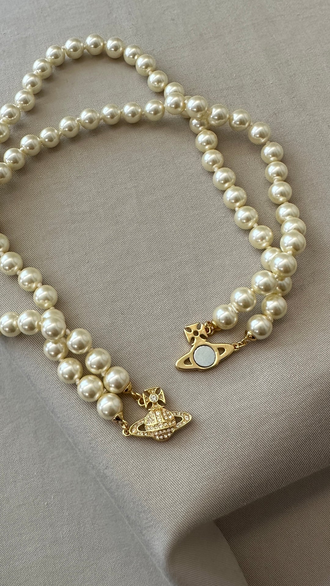 VIVIENNE WESTWOOD Two Row Pearl Choker