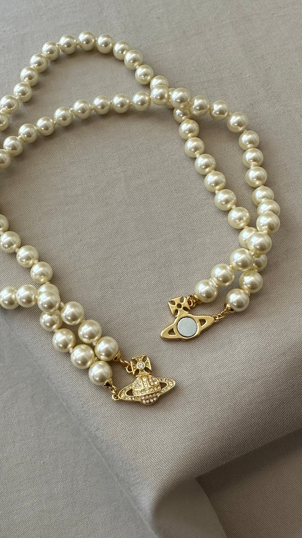 VIVIENNE WESTWOOD Two Row Pearl Choker