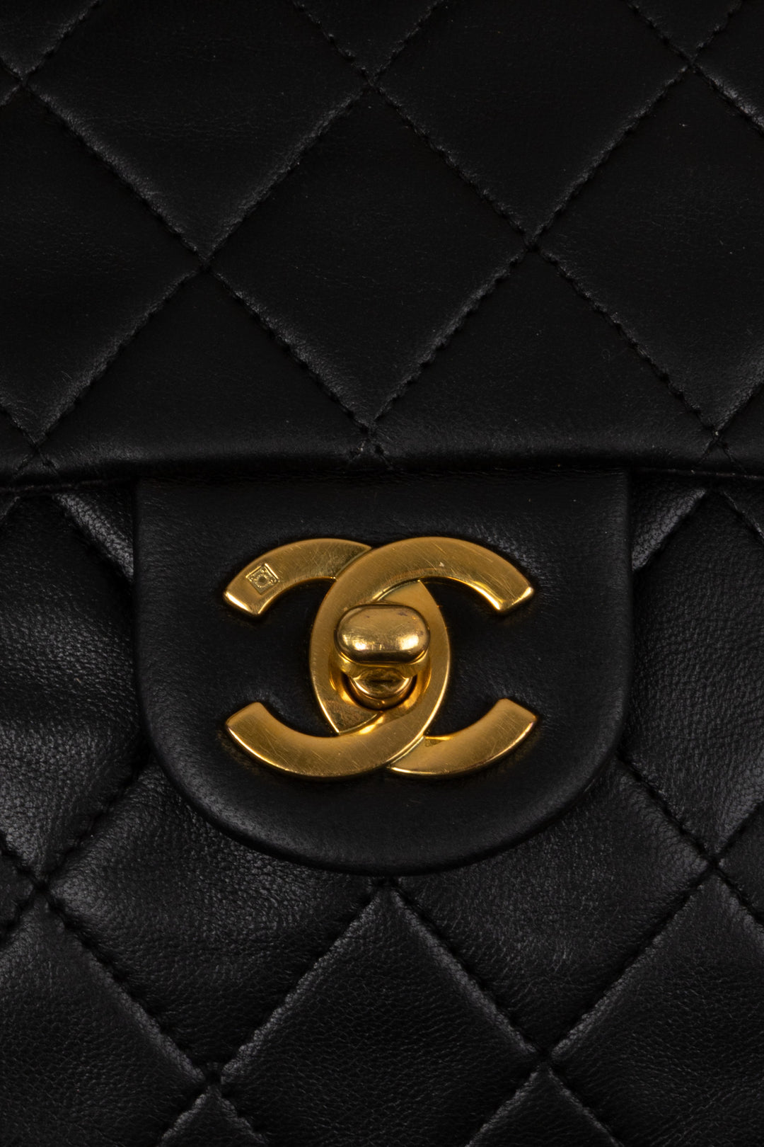 CHANEL Mini Square Flap Crossbody Bag Black