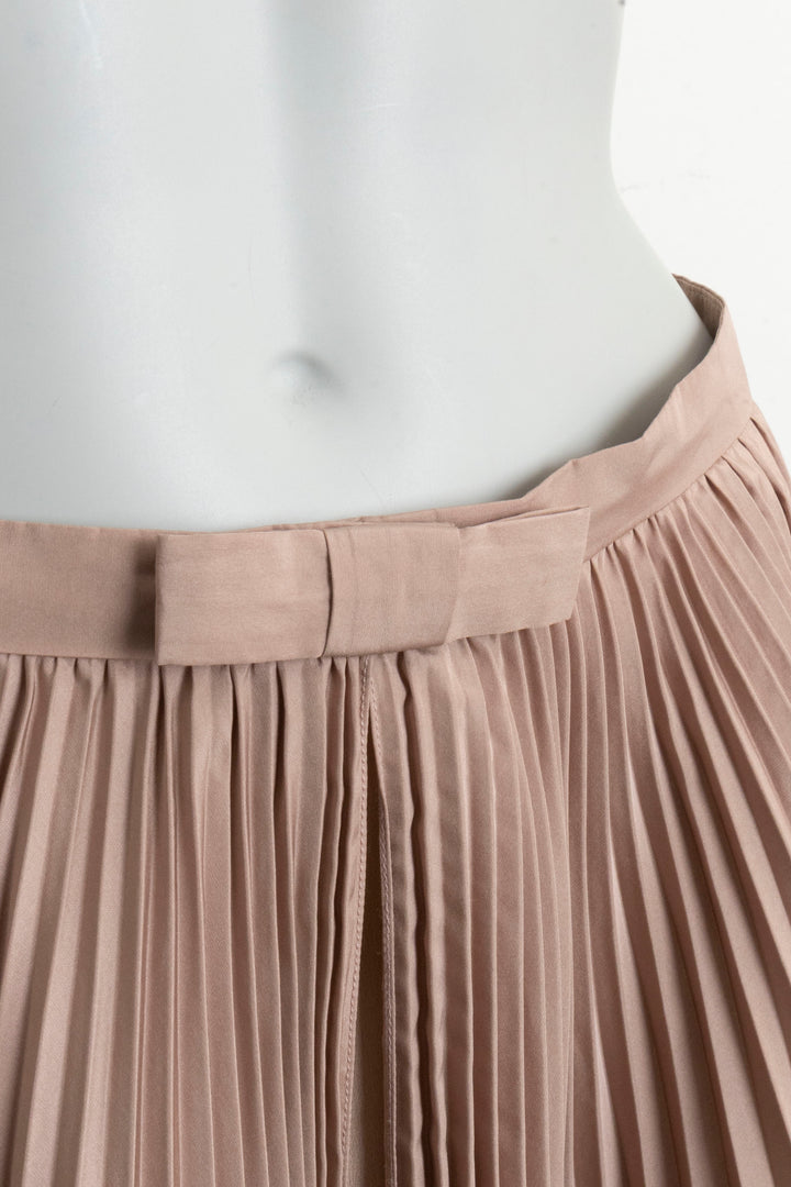 CHRISTIAN DIOR Pleated Open Skirt Blush