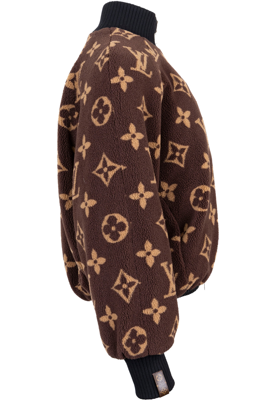 LOUIS VUITTON Giant MNG Reversible Bomber Jacket Shearling Brown