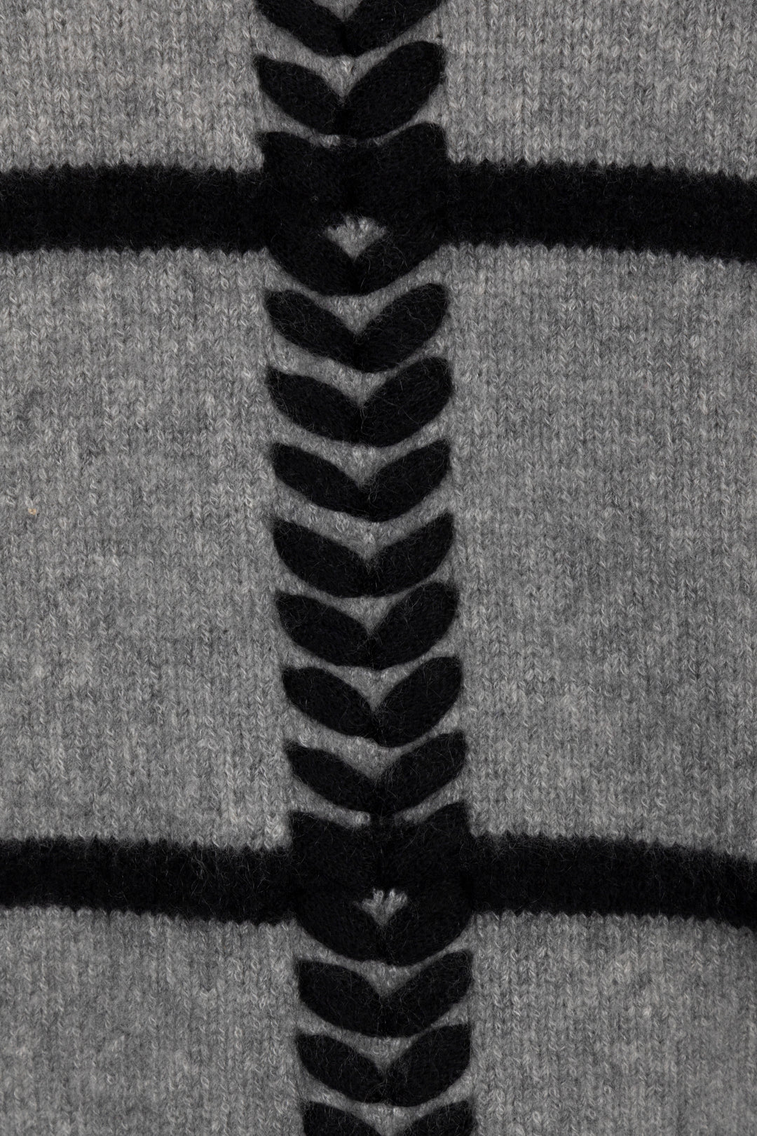 CHRISTIAN DIOR Tricot brodé cachemire gris