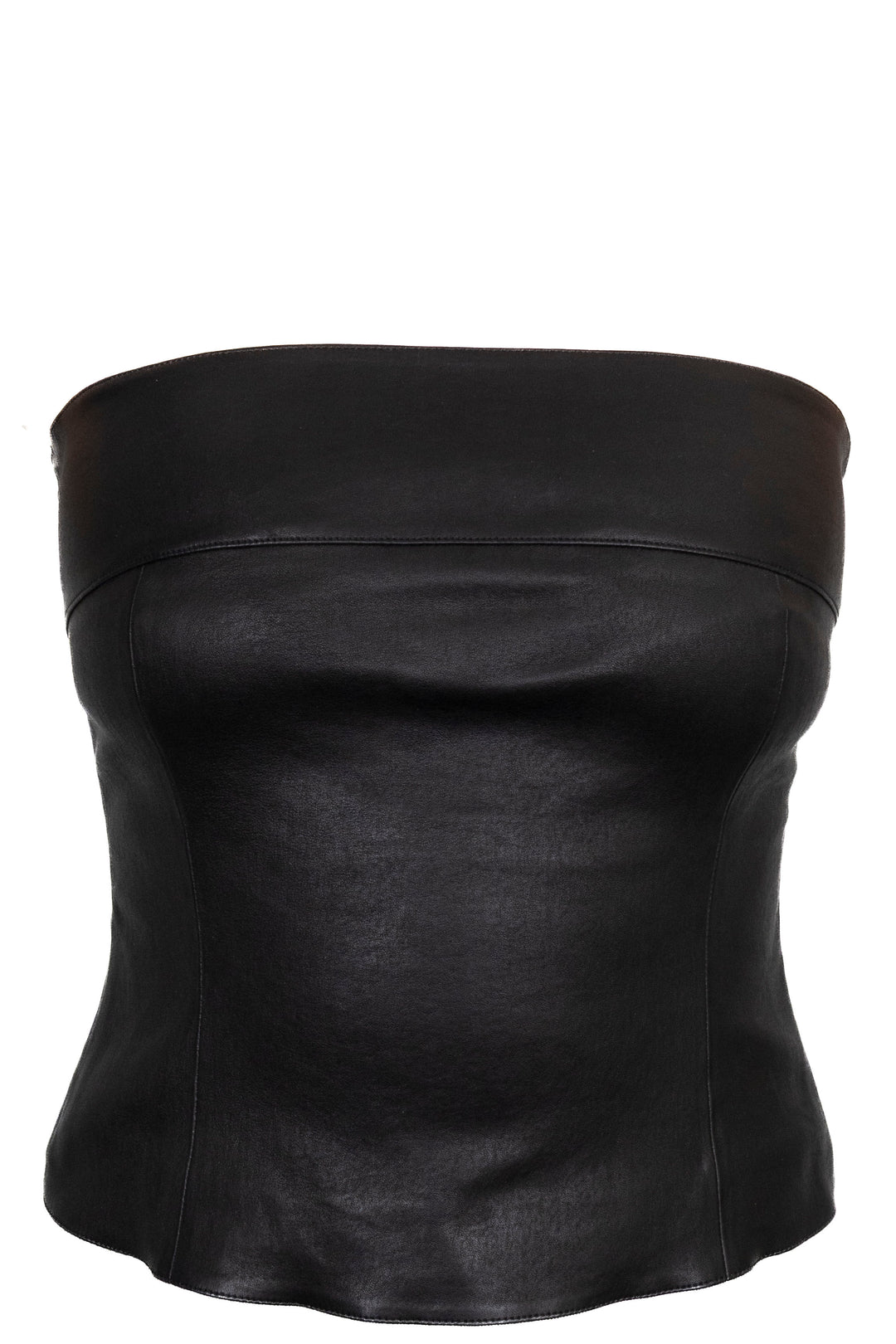 CHANEL Bustier Leather Black