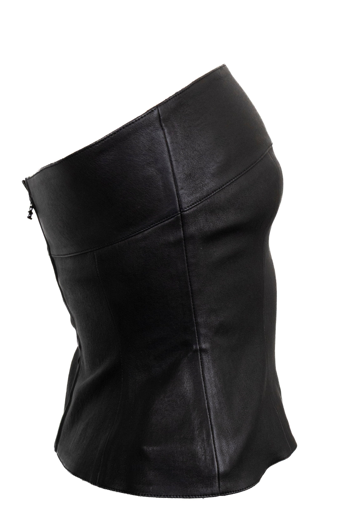 CHANEL Bustier Leather Black