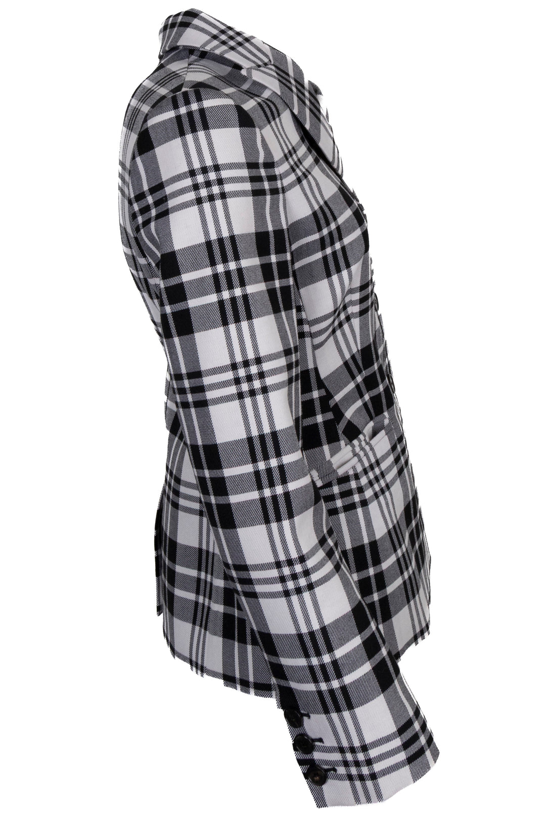 CHRISTIAN DIOR Bar Jacket en laine à carreaux noirs et blancs