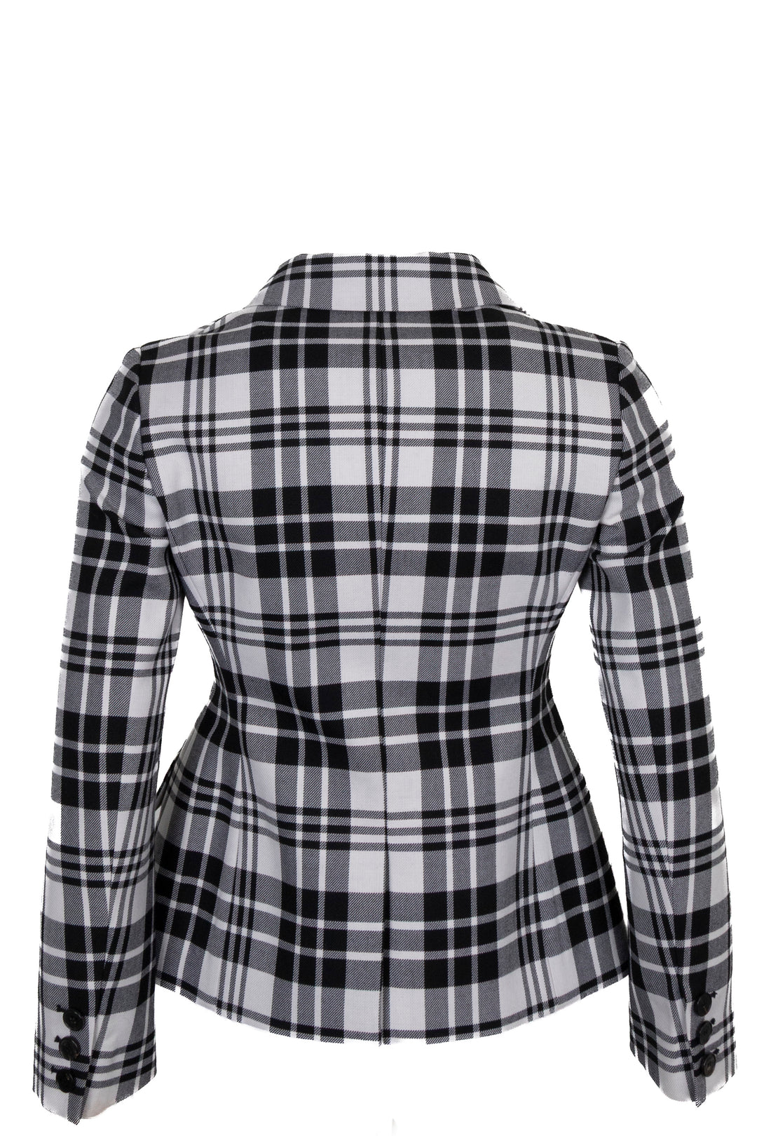 CHRISTIAN DIOR Bar Jacket en laine à carreaux noirs et blancs