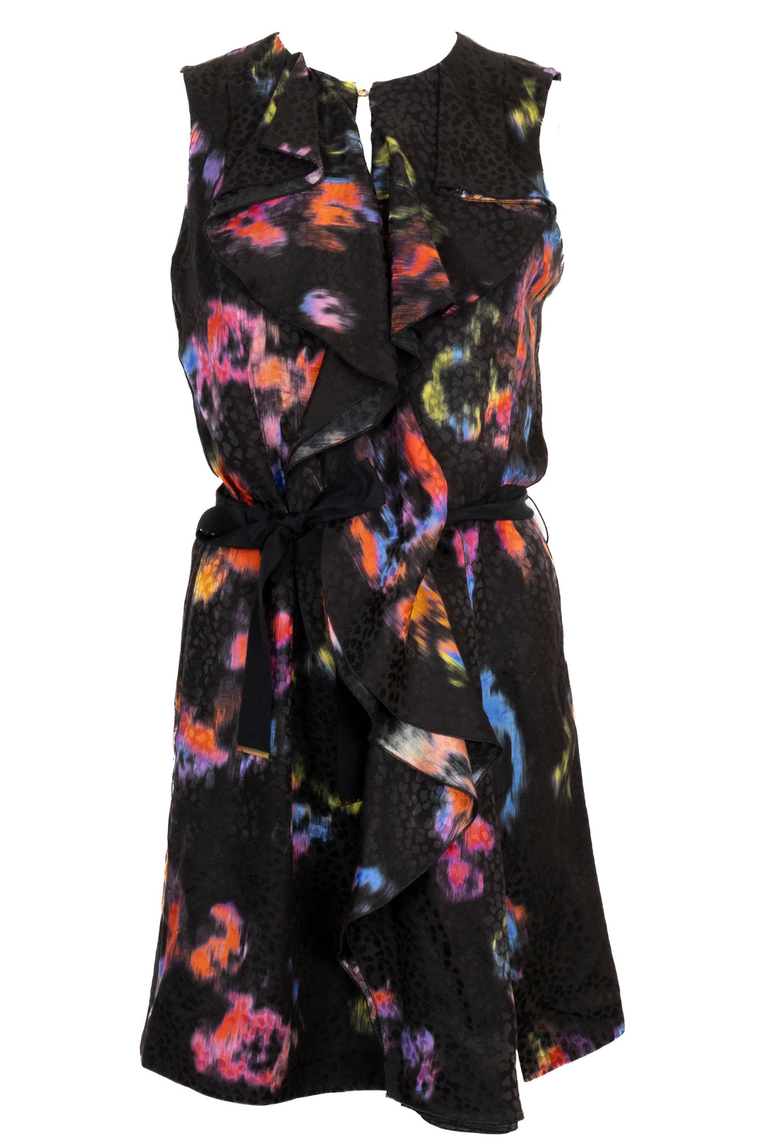 LOUIS VUITTON Belted Dress Silk Multicolor