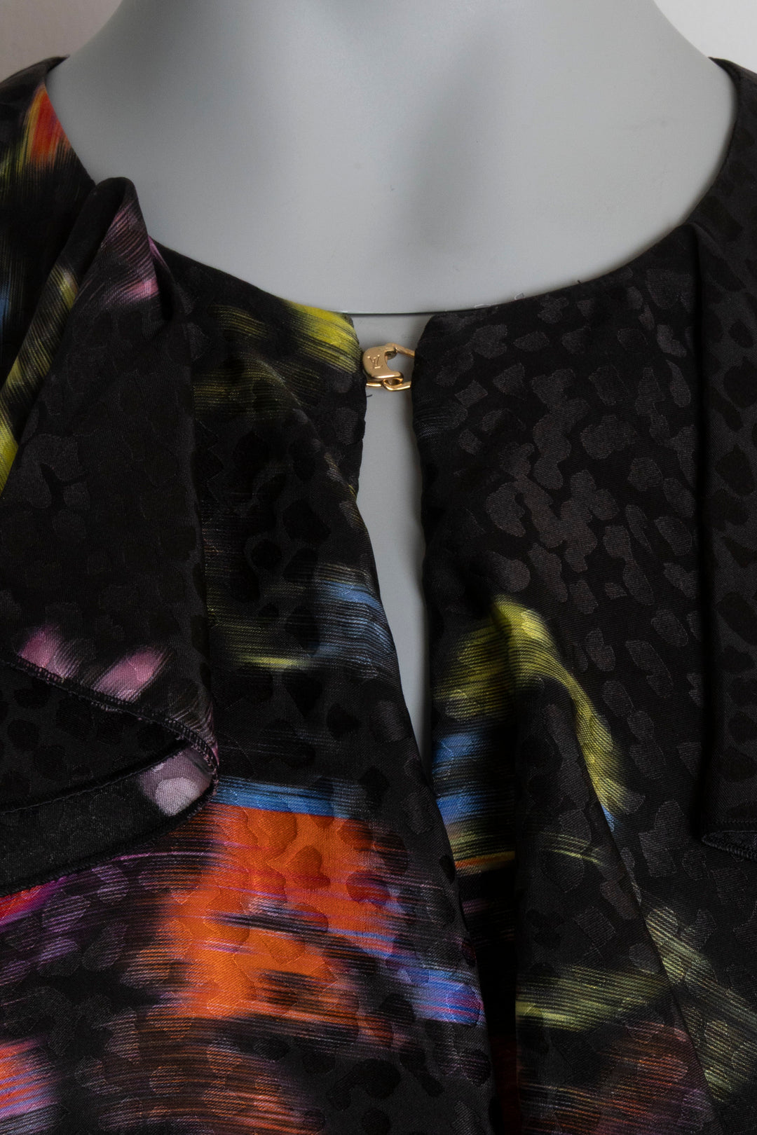LOUIS VUITTON Belted Dress Silk Multicolor
