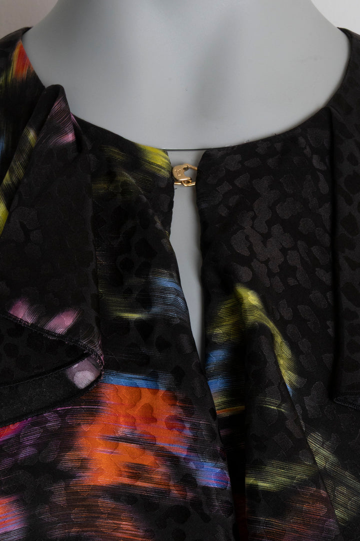 LOUIS VUITTON Belted Dress Silk Multicolor