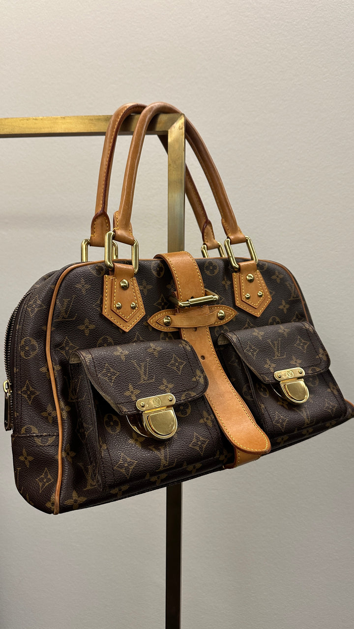 LOUIS VUITTON Manhattan GM Handbag MNG Canvas