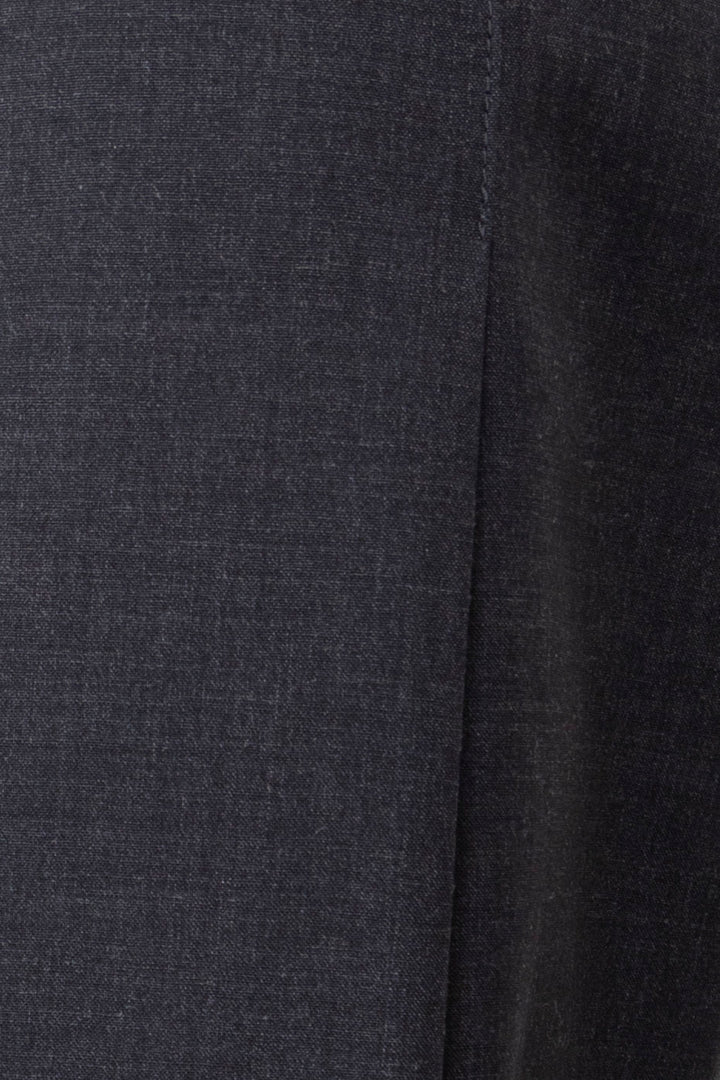PRADA 2022 Slit Midi Skirt Wool Charcoal