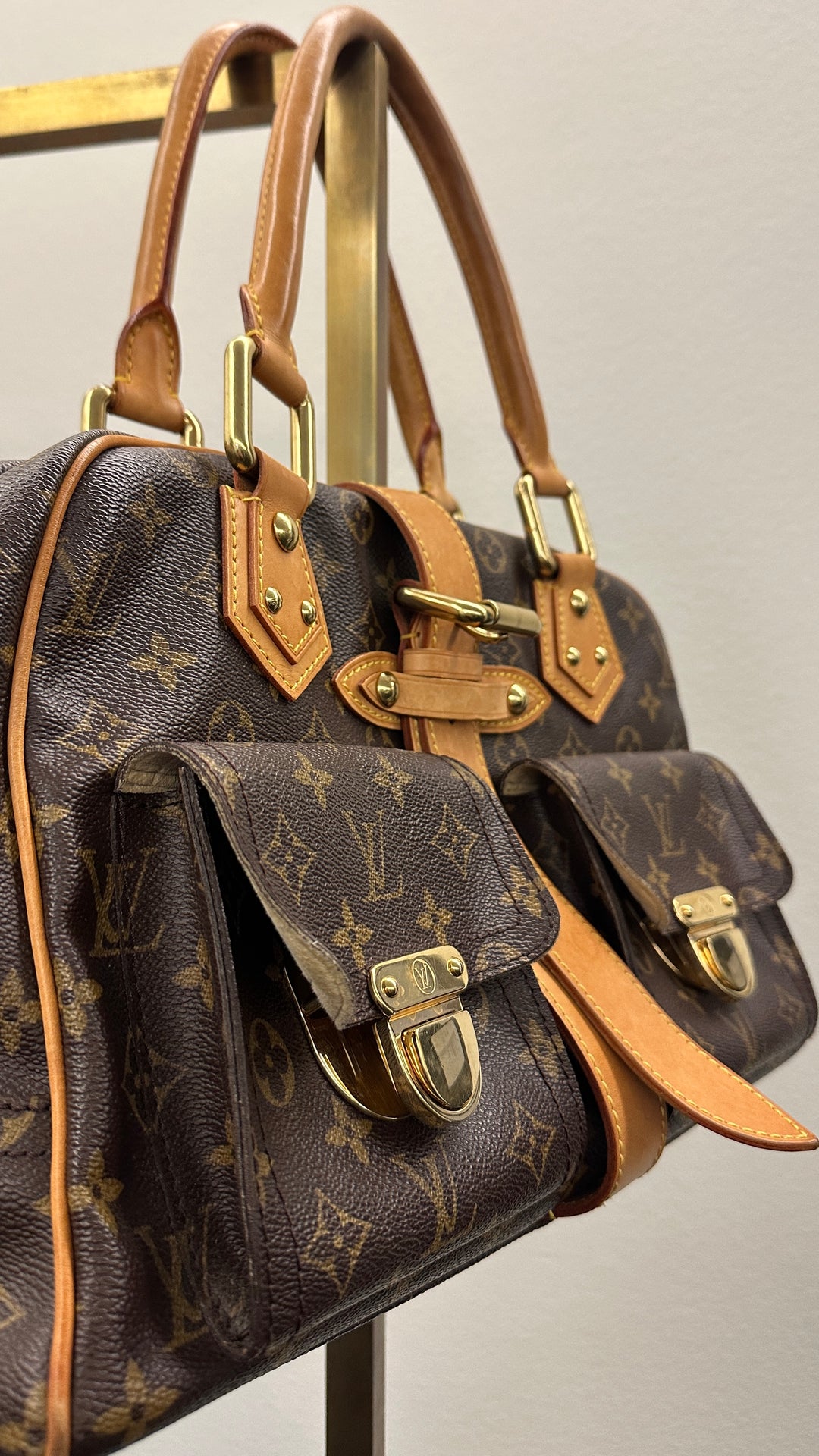 LOUIS VUITTON Manhattan GM Handbag MNG Canvas