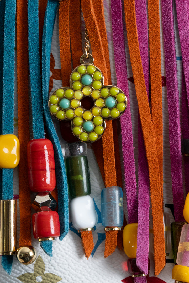 LOUIS VUITTON x Takashi Murakami Fringe Bucket Bag Multicolor