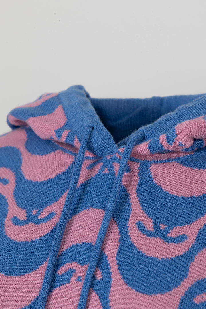 Sweat à capuche CHANEL 2021 CC Cachemire Bleu Rose