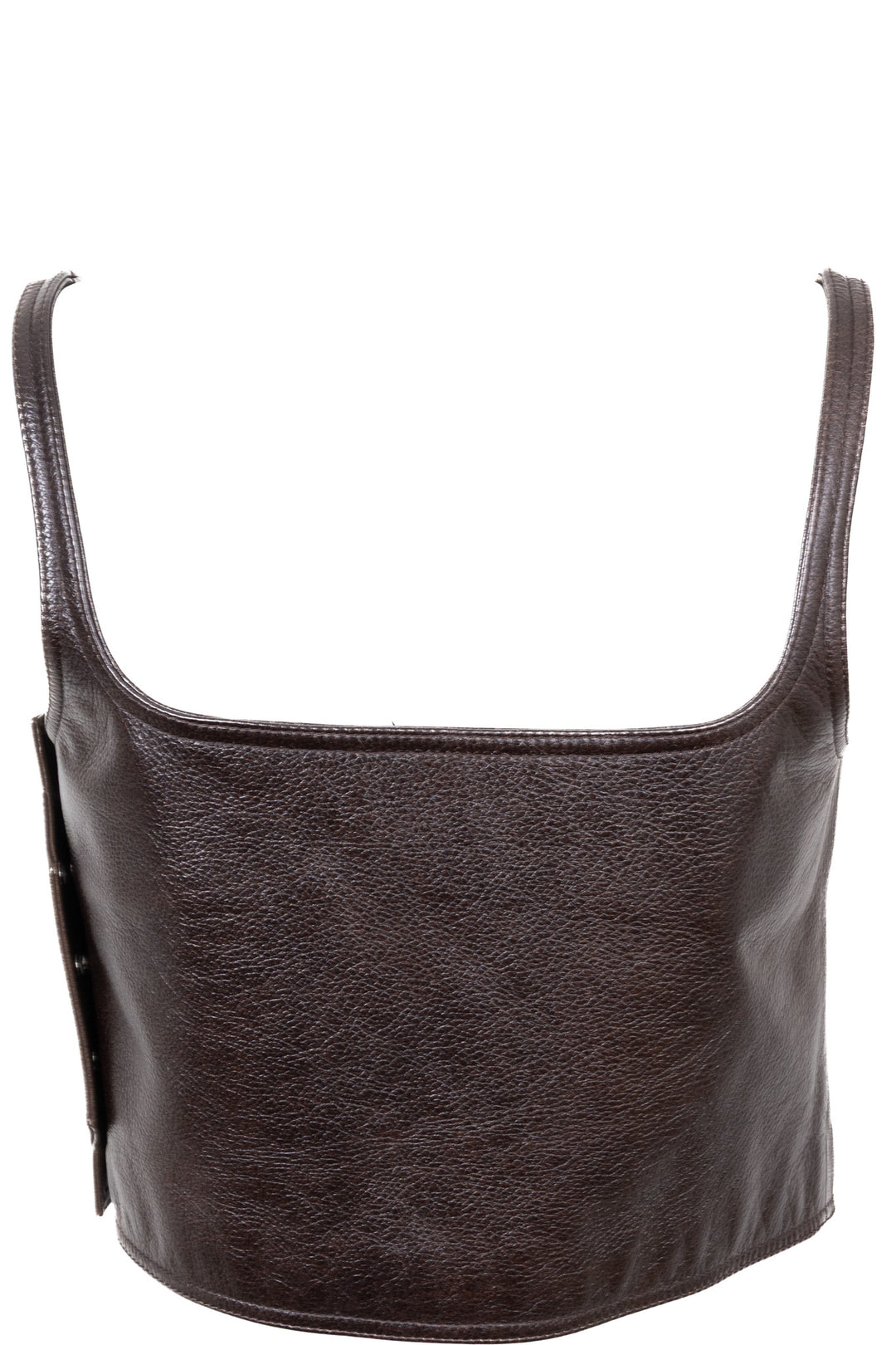 GUCCI 2025 by Sabato De Sarno Cropped Top Leather Brown