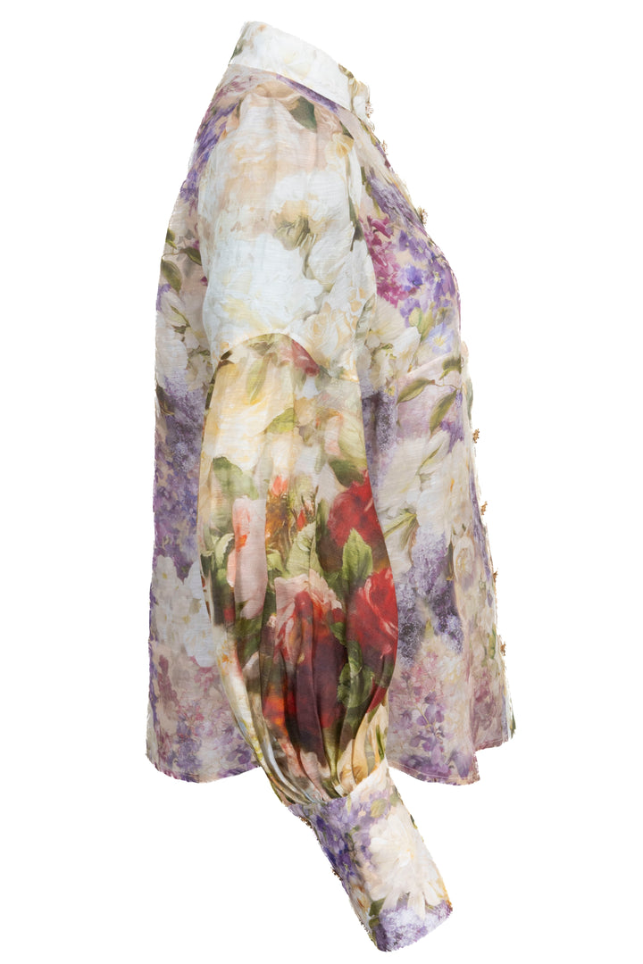 ZIMMERMANN Shirt Linen Silk Multicolor