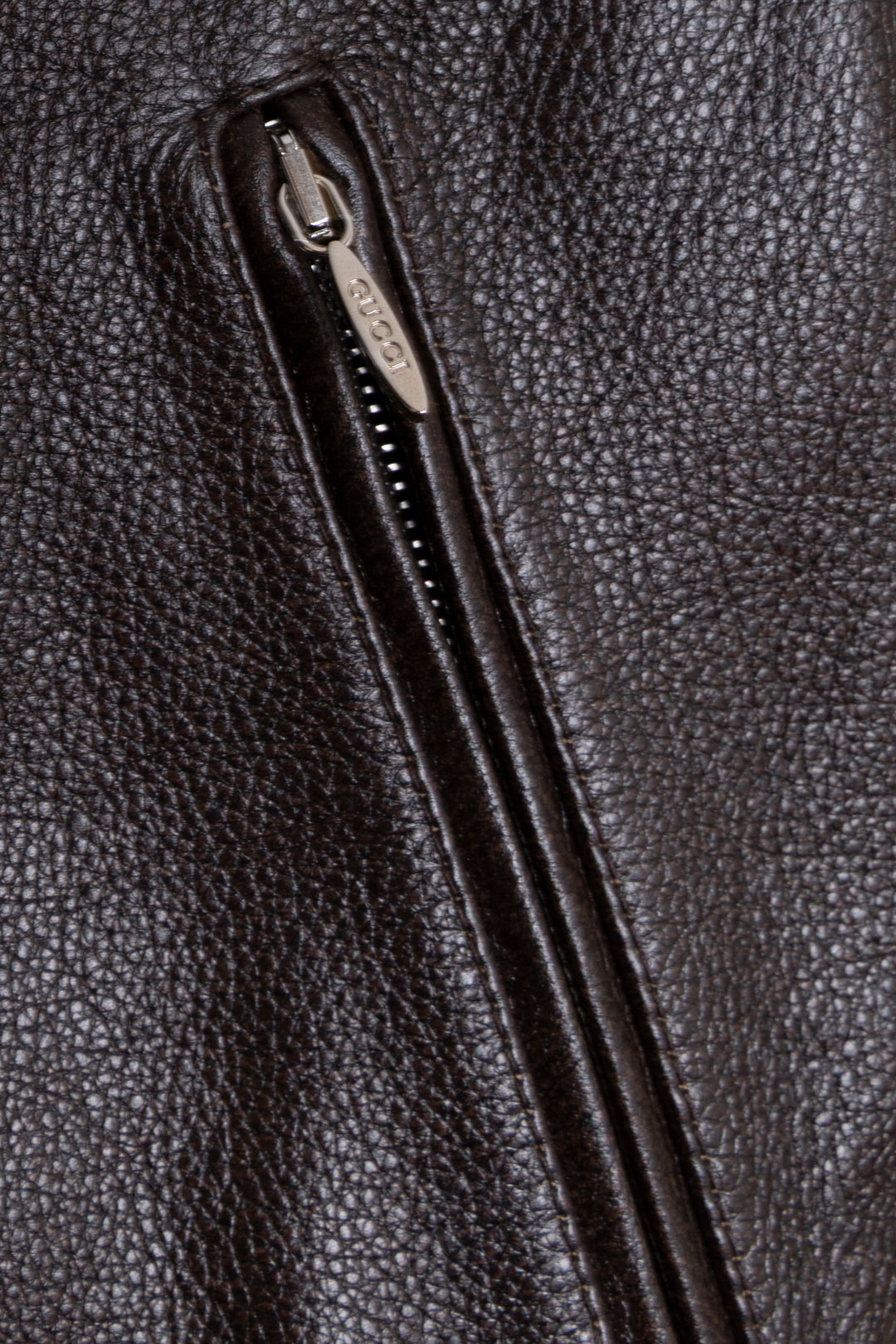 GUCCI 2025 by Sabato De Sarno Cropped Top Leather Brown