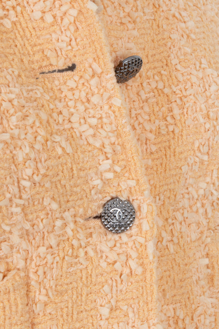 CHANEL Tweed Jacket Peach