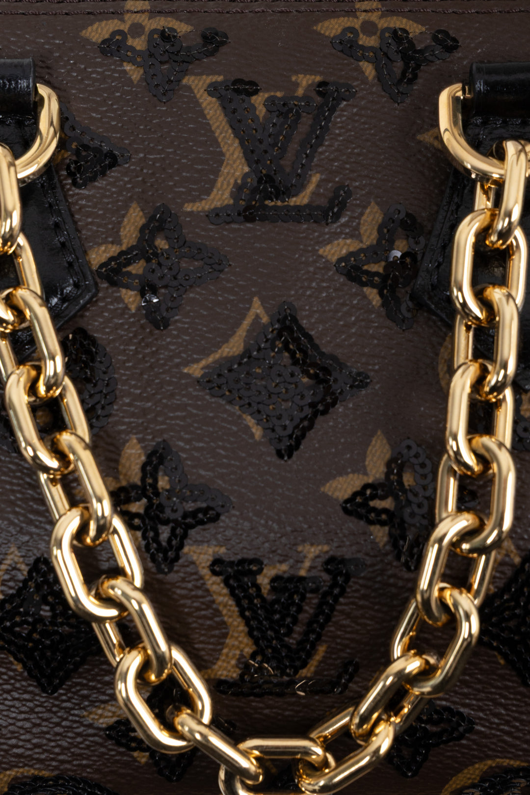 LOUIS VUITTON Mini Sequin Speedy Bandouliere MNG Canvas