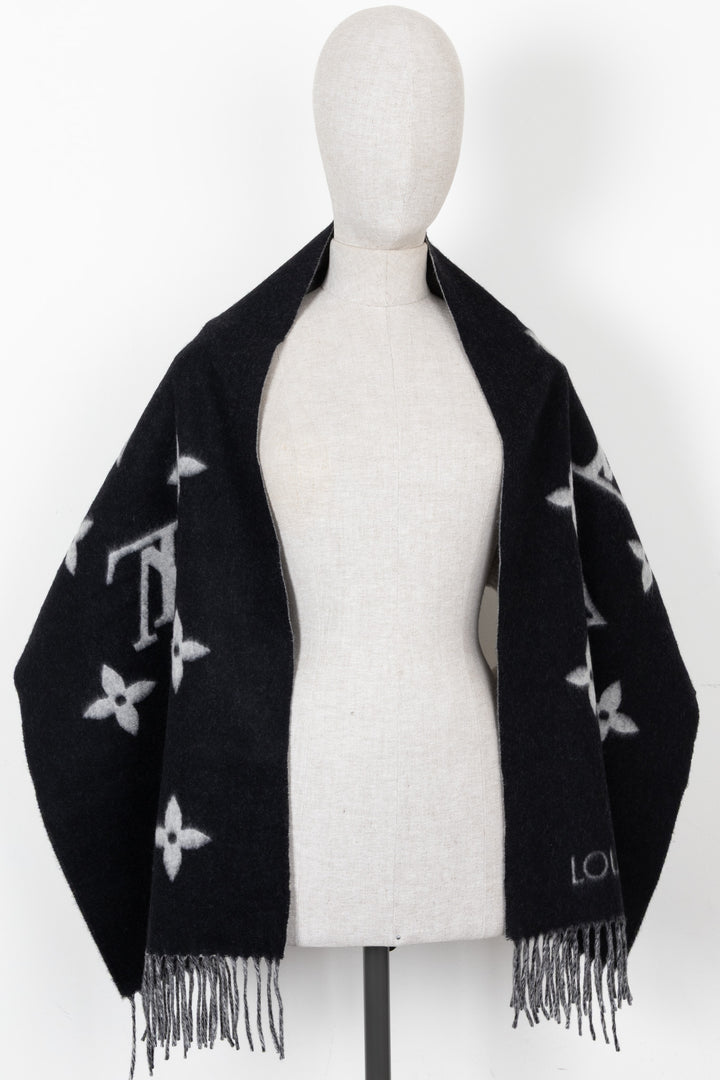 LOUIS VUITTON Reykjavik Écharpe Cachemire Noir