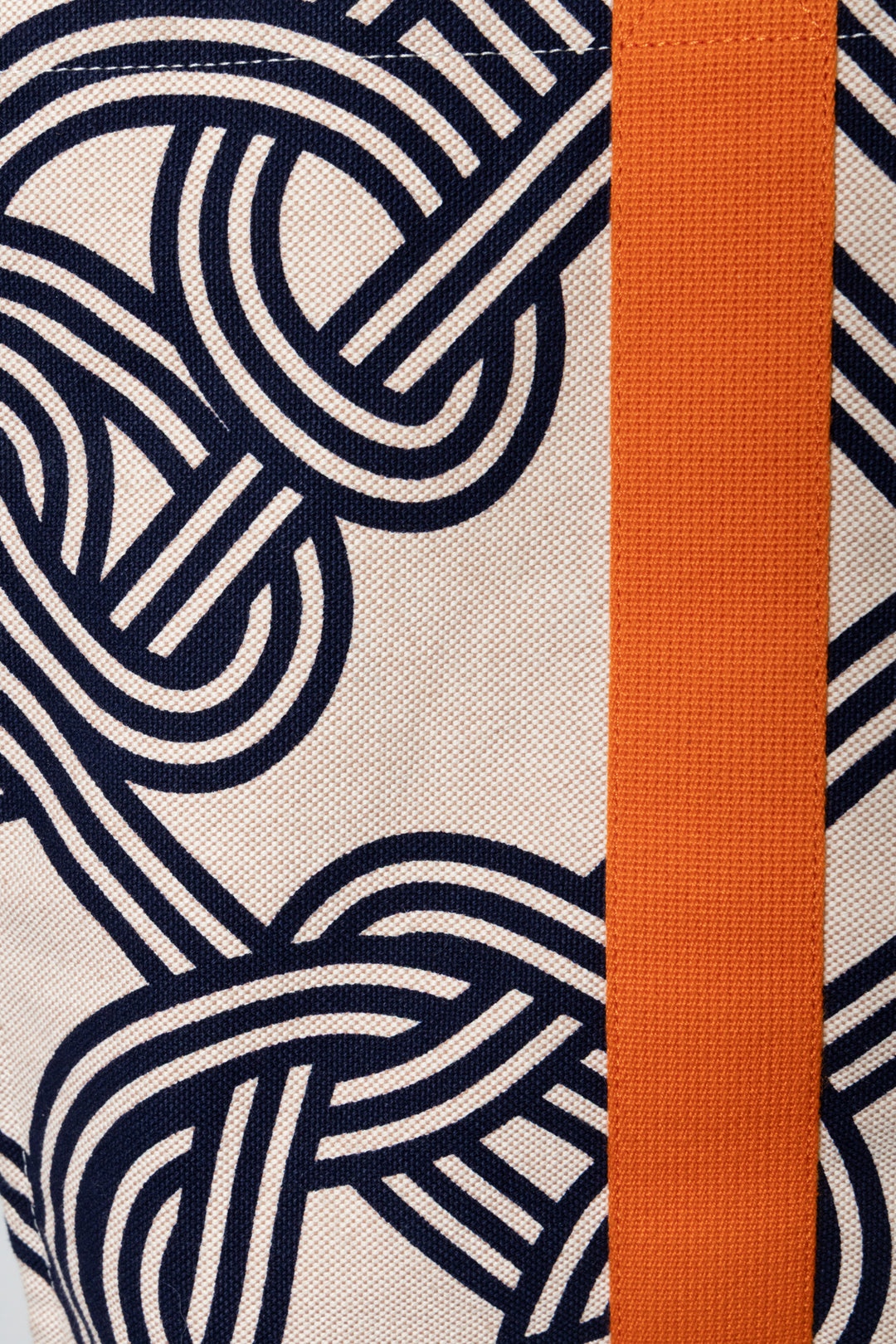 HERMÈS Noeuds Marins Beach Tote Bag Canvas Blue Beige