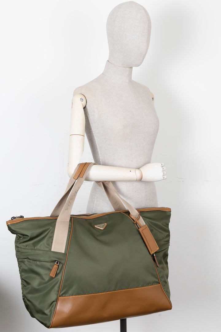 PRADA Re-Nylon Duffle Bag Nylon Dark grey
