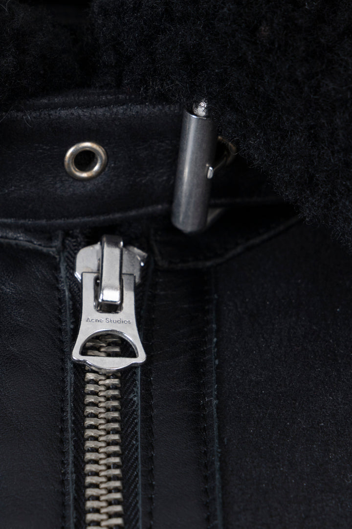 ACNE STUDIOS Biker Jacket Shearling Black