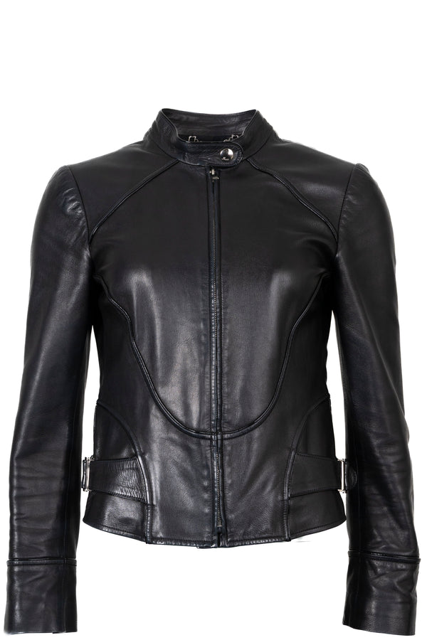GUCCI Biker Jacket Leather Black