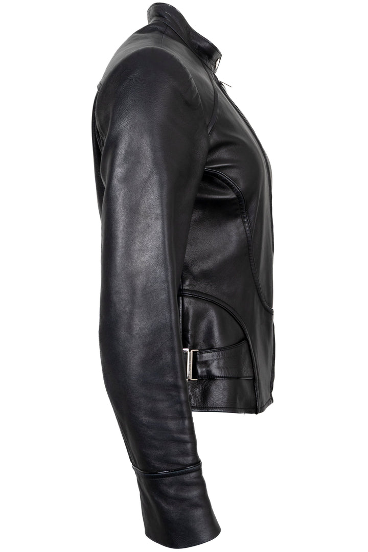 Veste motard GUCCI en cuir noir