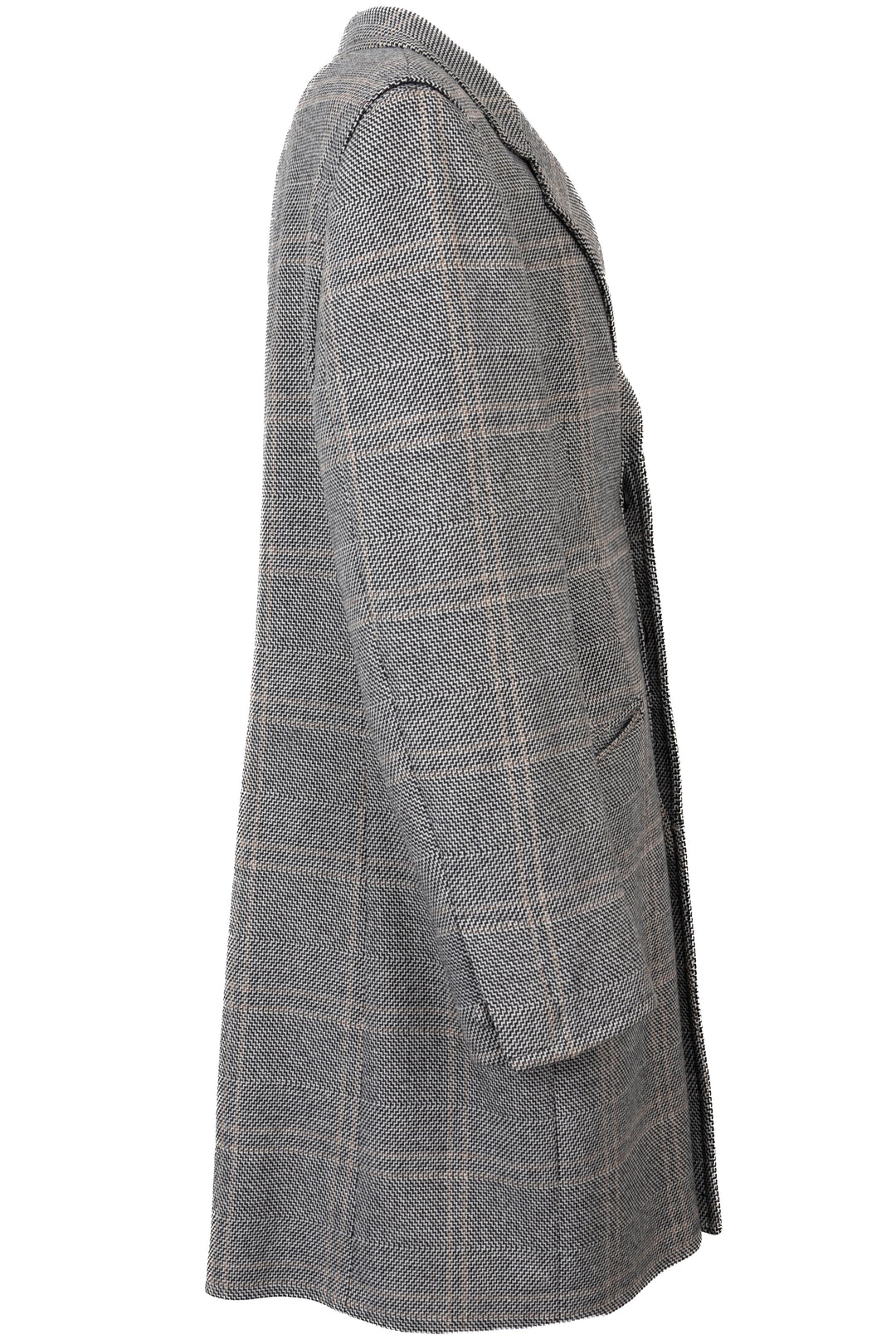 YVES SAINT LAURENT Check Coat Wool Multicolor